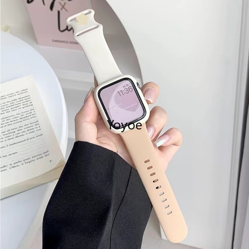 Silicone Dây Đeo Thể Thao Bằng Silicon Hình Bướm Cho iwatch series 1 2 3 4 5 6 38mm 42mm 40mm 44mm 49mm 8 7 41mm 45mm