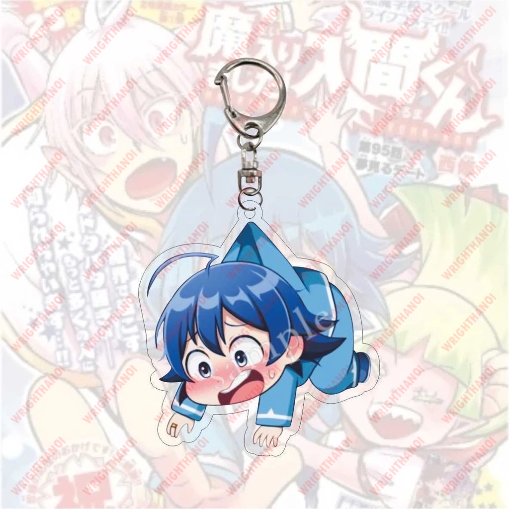 Móc khoá Mairimashita! Iruma-kun nhân vật Suzuki Iruma, Clara Valac in hình nhân vật 2 mặt acrylic
