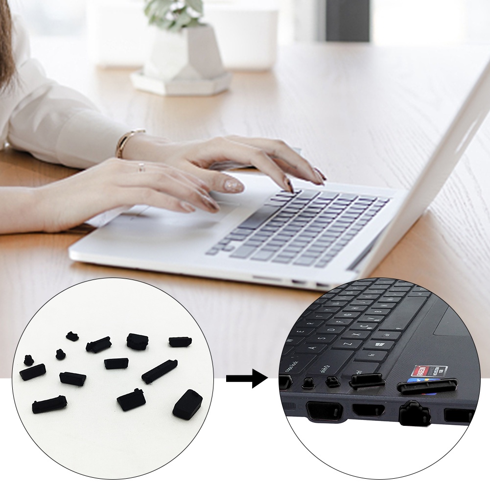Bộ 16 Nút Bịt silicone Linh Hoạt Chống Bụi Cho laptop Âm Thanh vga