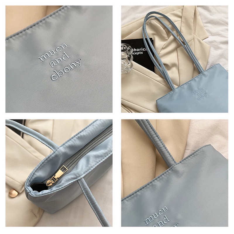 Shi chen Túi đeo dưới cánh tay Bằng nylon Co Giãn Cao Thêu Họa Tiết Phong Cách Hàn Quốc Thời Trang Cao Cấp