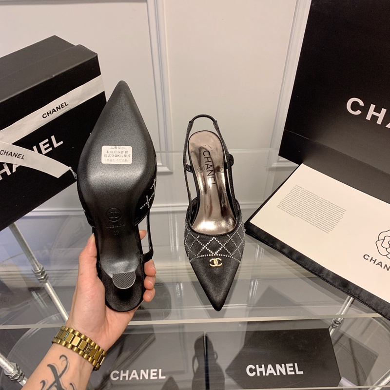 Giày Cao Gót 7cm Mũi Nhọn Đính Pha Lê Thanh Lịch Thoải Mái Thời Trang Mới nflu