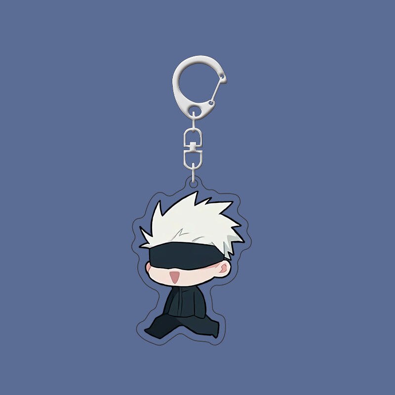 Móc khoá Anime Manga Gojo Satoru Q Version Anime Jujutsu Kaisen Kawaii Acrylic Cute phụ kiện trang trí dễ thương