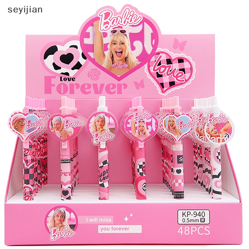 Bộ Hộp Bút Chì Nhựa acrylic Thu Gọn Được Hình Búp Bê barbie Dễ Thương Cho Học Sinh