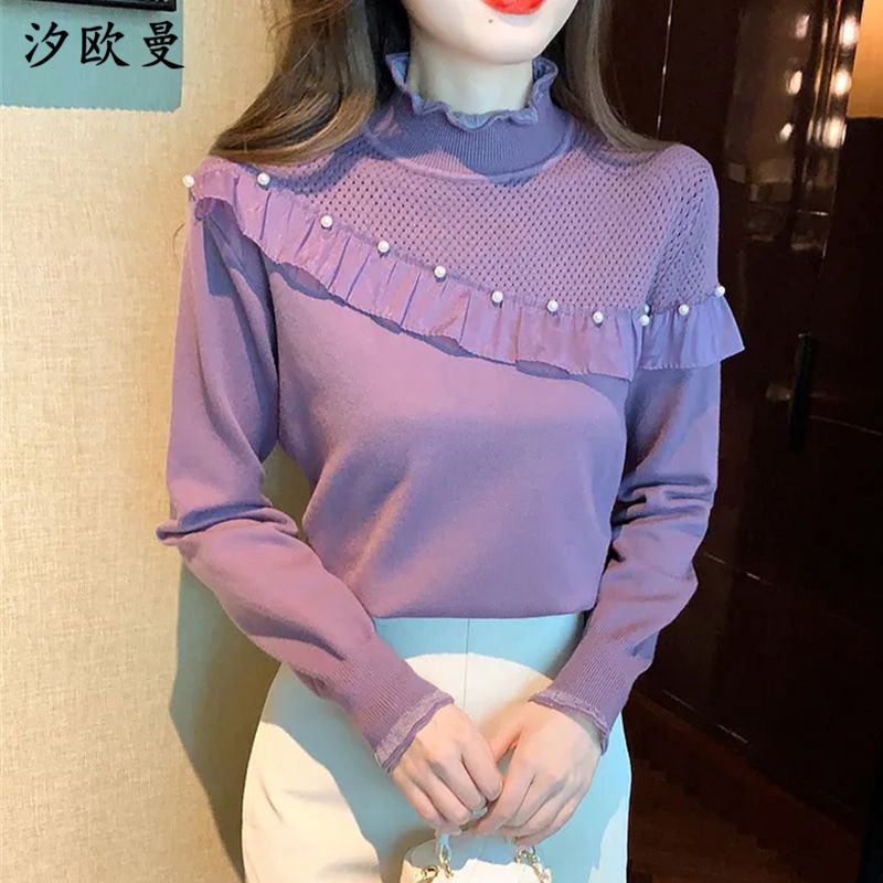 2023 Khuyên Dùng Vào Mùa Thu Và Mùa Đông Phong Cách Mới Với Thiết Kế Cổ Cao Đính Hạt Xù Lông