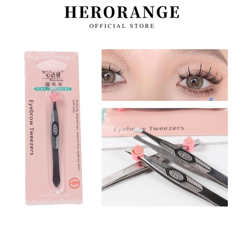 Nhíp nhổ lông/ tóc bạc Her Orange loại chắc đa dụng
