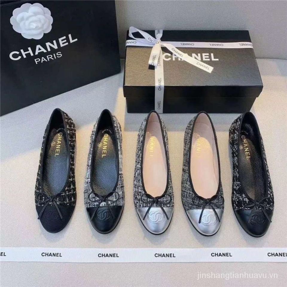 Giày Búp Bê Da Thật Mũi Tròn Thời Trang Mới Năm 2021 Cho Nữ