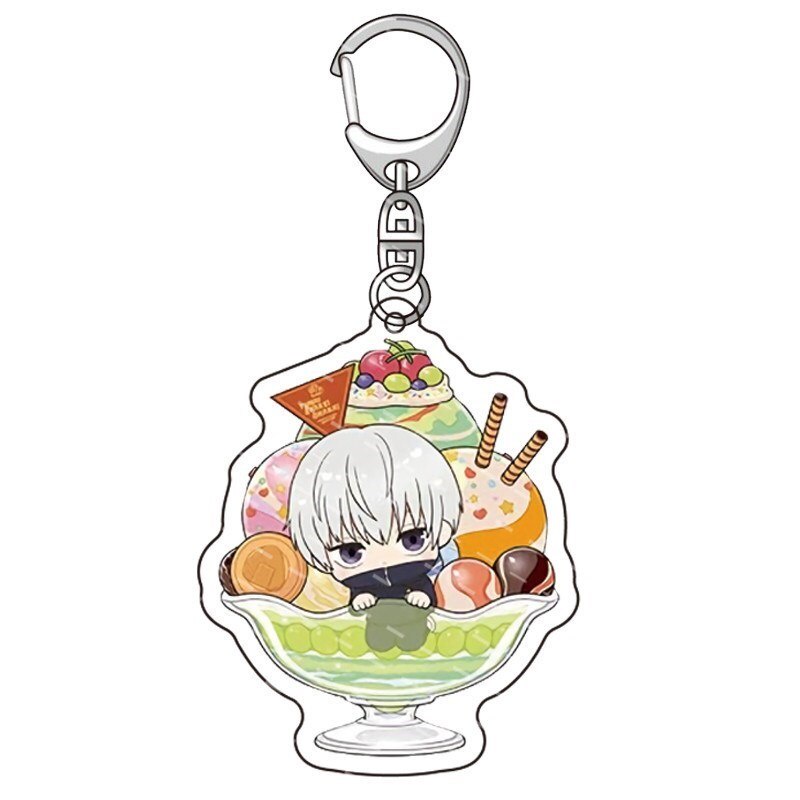 Móc khoá Anime Jujutsu Kaisen Gojo Geto Itadori Sukuna Toji in 2 mặt rõ nét nhựa Acrylic Phụ kiện trang trí chibi cute