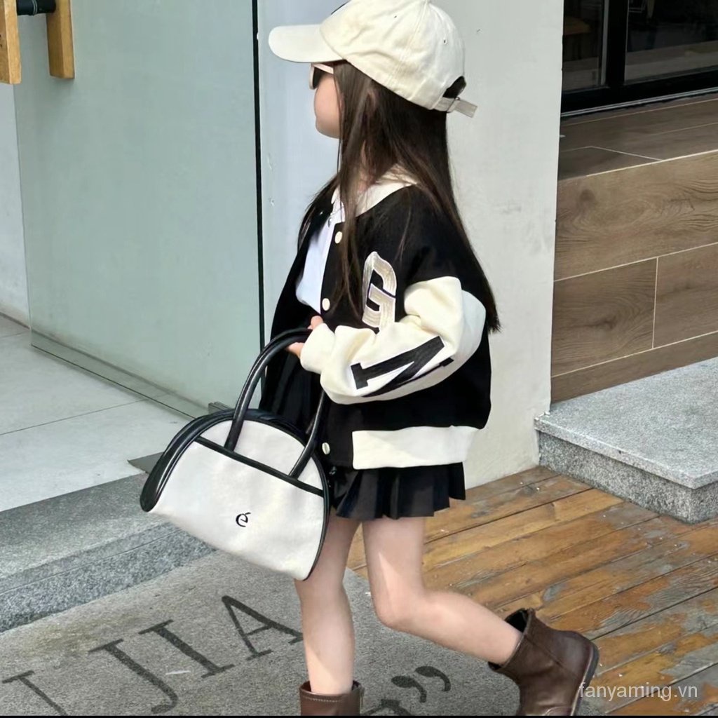 Áo Đồng Phục Bóng Chày Hai Mảnh Thời Trang Mùa Thu Hàn Quốc 2023 a95f Dành Cho Bé Gái