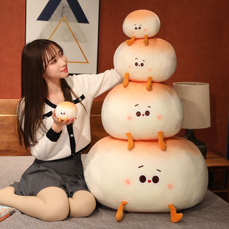 Dễ Thương Búp Bê Nhồi Bông Hình Bánh Bao mini Siêu Mềm Cho Bé Gái
