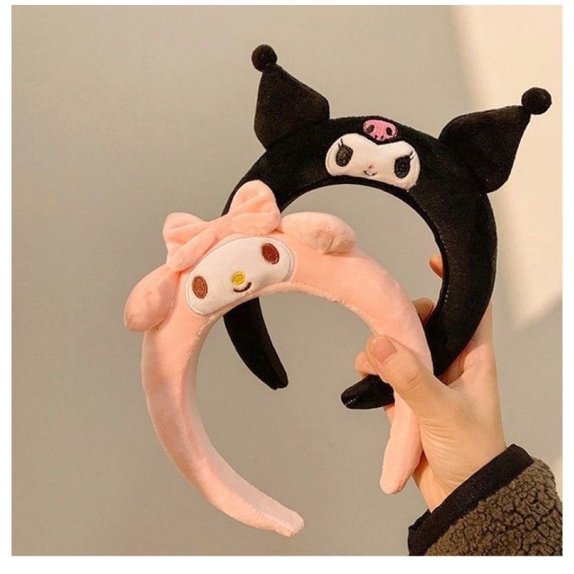 Kawaii sanrio Băng Đô Cài Tóc Nhồi Bông Hoạt Hình my melody Kurompurin Dễ Thương Làm Quà Tặng Cho Bé Gái