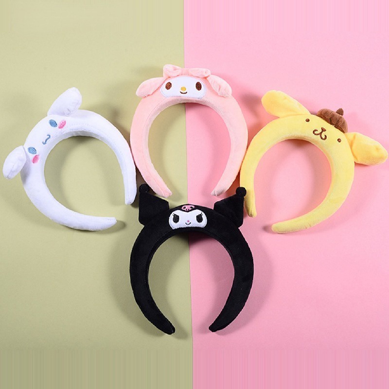 Kawaii sanrio Băng Đô Cài Tóc Nhồi Bông Hoạt Hình my melody Kurompurin Dễ Thương Làm Quà Tặng Cho Bé Gái
