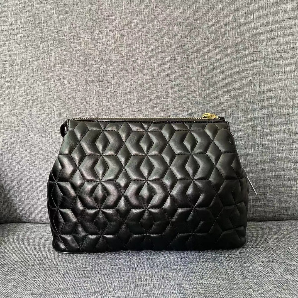 2024 Mới Nữ Xếp Ly Túi Đeo Vai Thời Trang Thêu Dây Xích Nối Dây Kéo Túi GUESS Túi Đeo Ngang Cơ Thể Dây Xích Túi