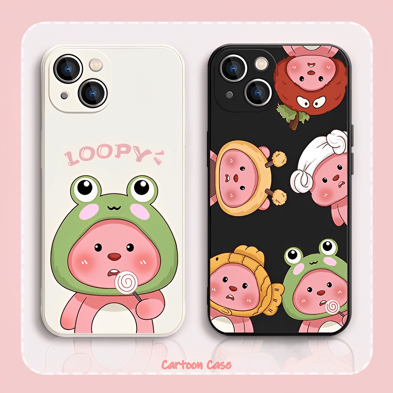 Loopy ốp lưng Samsung Galaxy M53 M52 M51 M33 M23 M11 A15 A05 A05S A42 A71 4G 5G A51 A11 A21S A31 A01 A70 A50 A50S A30S A20 A30 A10 Note 10 Couple Straight Edge Shockproof Soft Phone Case 1MDD 59