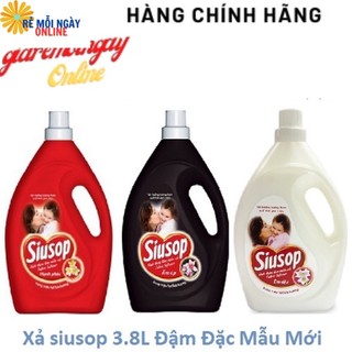 Nước xả vải quần áo Siusop 3.8kg- Hàng Triệu Hạt Lưu Hương- Đậm Đặc gấp 5 lần