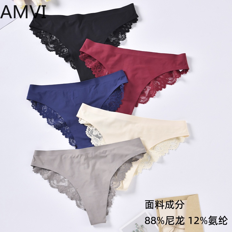 AMVI 1XL-4XL Plus Size Dành Cho Nữ Quần Lót Ren Và Băng Quần Lót Thông Nữ
