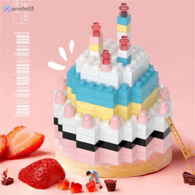 Khối Đồ Chơi Lắp Ráp Hình Bánh Kem Sinh Nhật Cho Bé
