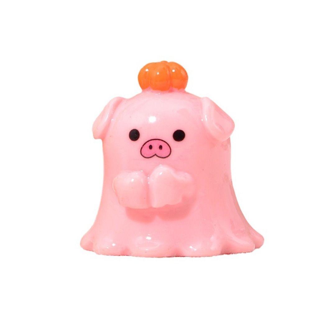 Mmluck Tượng Nhỏ Hình Con Heo Ma Thỏ Ma Trang Trí halloween Vui Nhộn