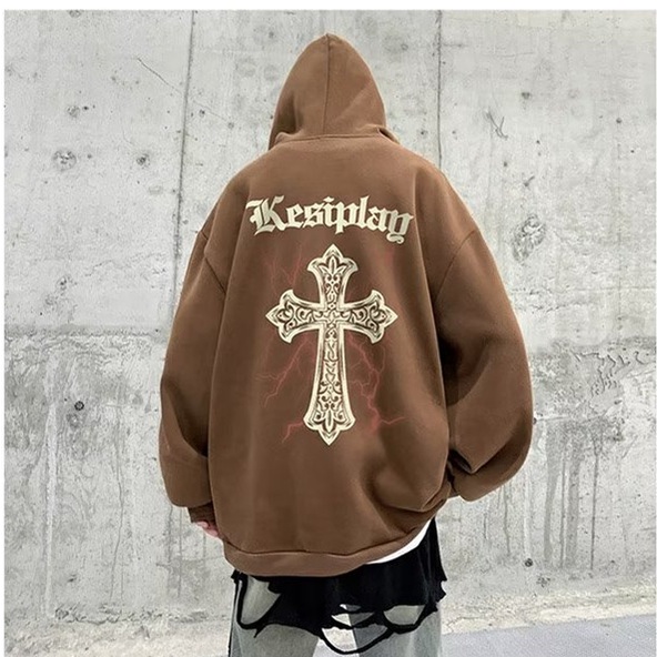 Áo hoodie Tay Dài In Họa Tiết Hoạt Hình Phong Cách Hàn Quốc Cho Nam