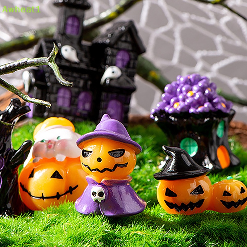 Tượng Ma Bí Ngô Ma Quỷ / Bí Ngô Nhỏ Bằng Nhựa resin Thủ Công Trang Trí halloween series 1 Mới
