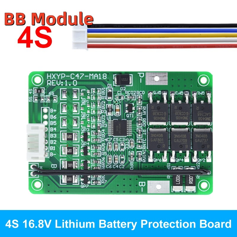 Bảng Mạch Sạc Pin lithium lmo 4s / 5s / 6s / 7s bms 16.8v 21v 20a 18650 Sự Bảo Vệ