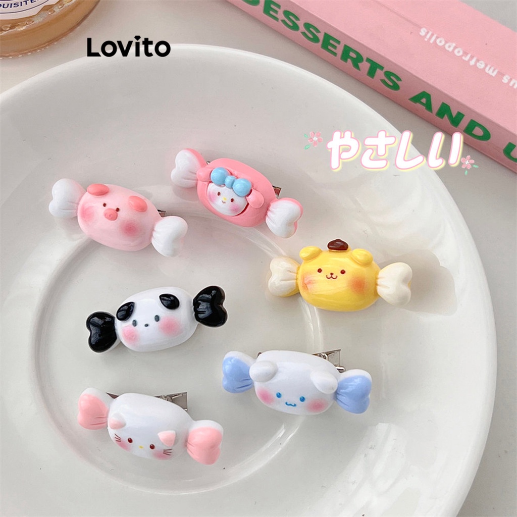 Lovito Kẹp tóc họa tiết hoạt hình dễ thương cho nữ LNA28022
