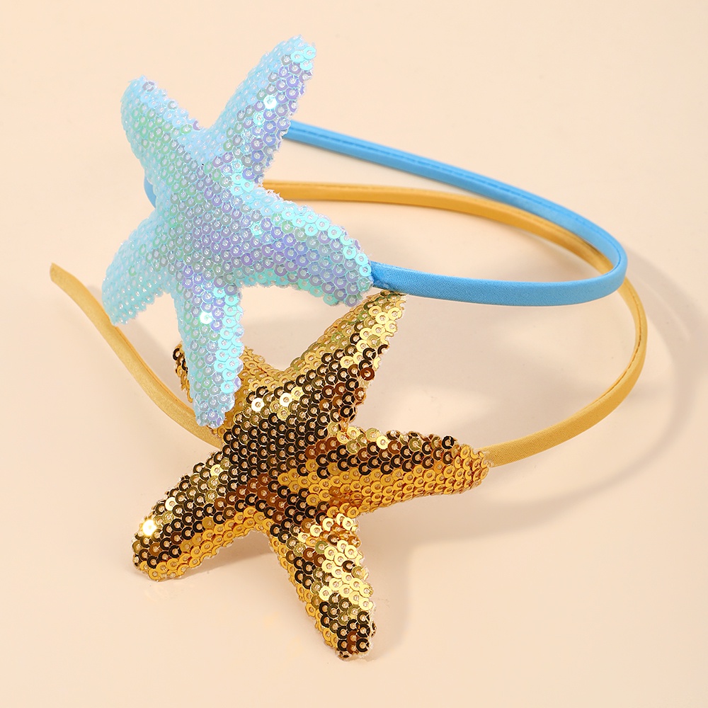 1 Băng Đô Cài Tóc Hình Sao Biển Hoạt Hình Đính Kim Sa Lấp Lánh Cho Bé Gái