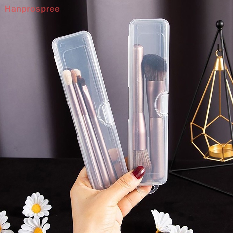 Hanprospree > Hộp Đựng Cọ Trang Điểm / Bút Chì Kẻ Lông Mày Có Nắp Trong Suốt