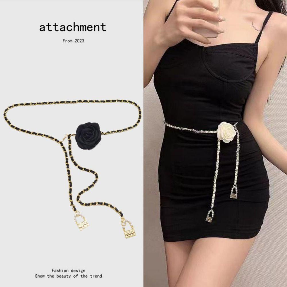 Thắt Lưng Nhiều Lớp Họa Tiết Hoa Trà Chất Lượng Cao Thời Trang Cho Nữ