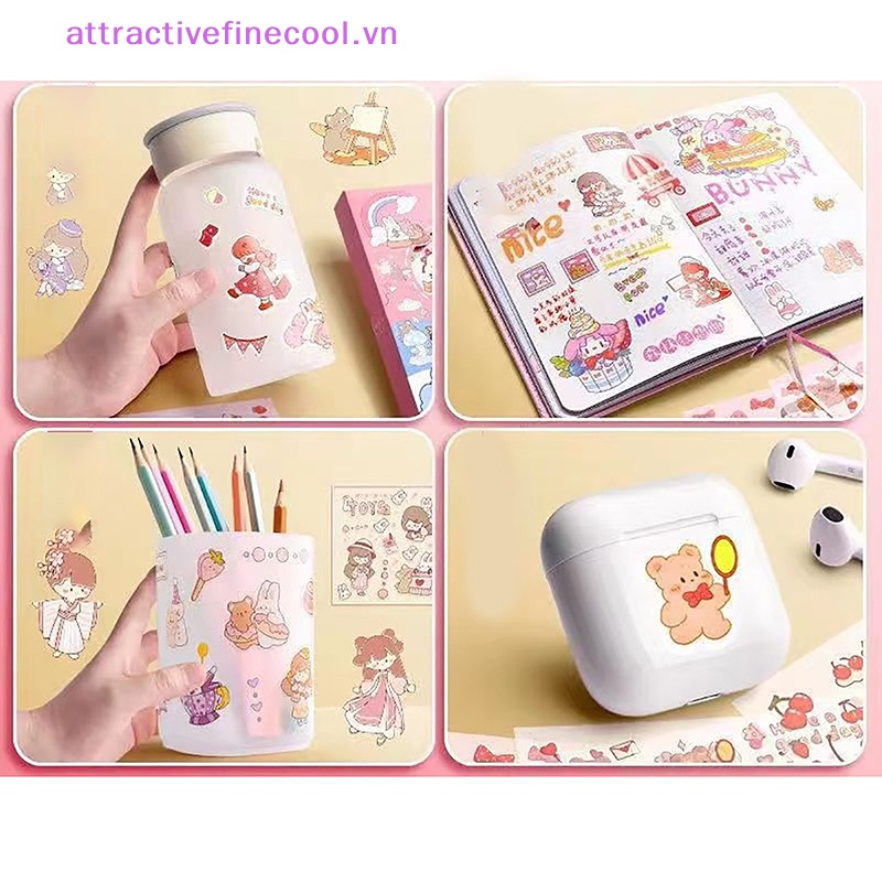 Acvn Set 50 Miếng Dán anime pet Chống Thấm Nước Không Cắt Hình Dễ Thương Cho Học Sinh Và Bé Gái