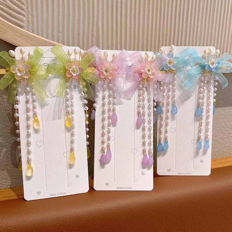 Kẹp Tóc Hình Bướm Phong Cách Trung Hoa Cổ Điển Cho Bé Gái