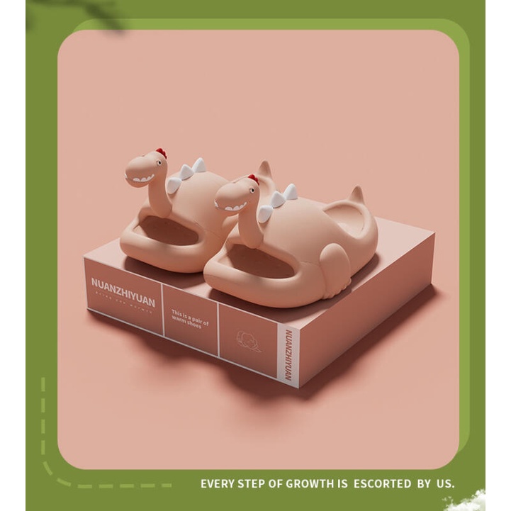 🐉2023 mẫu hot Dép Đi Trong Nhà Chống Trượt Hình Khủng Long Dễ Thương Cho Nữ