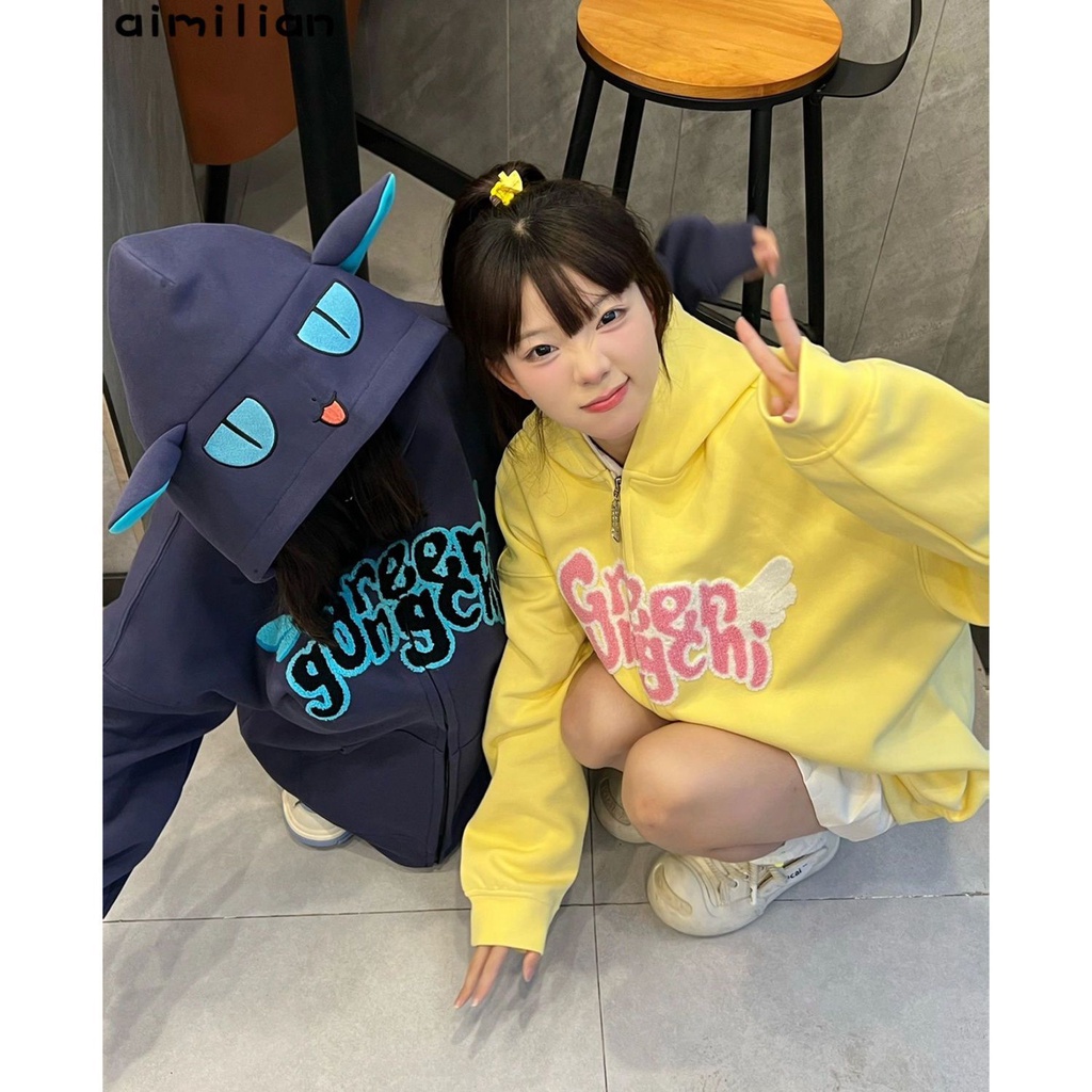 Áo Khoác Có Mũ Trùm Đầu Phong Cách Học Viện Siêu hot Dễ Thương Mùa Thu Đông