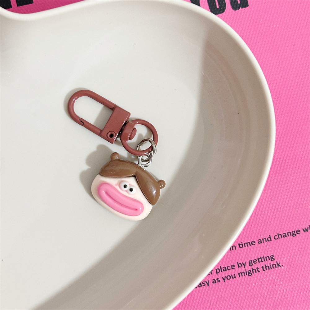 Móc Chìa Khóa Hình Búp Bê Miệng To Dễ Thương