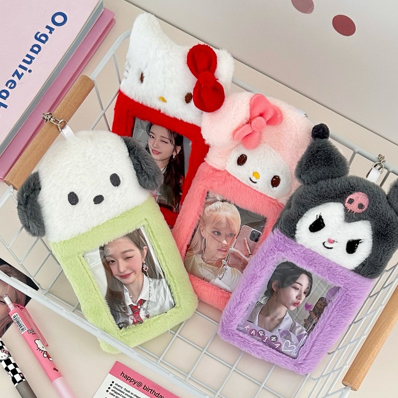 Túi Đựng Thẻ id Bằng Vải Bông Họa Tiết sanrio kuromi Hoạt Hình Dễ Thương