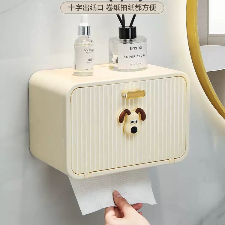 Hộp Đựng Khăn Giấy, Giấy Ăn Treo Tường Hình Cún