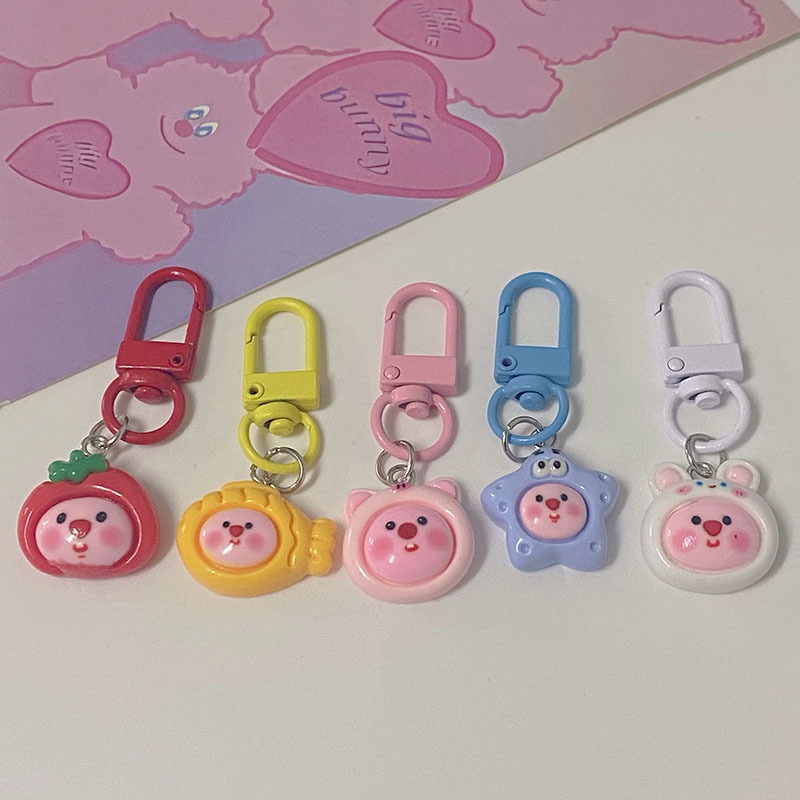 ⚡Còn Hàng⚡ Hoạt Hình Dễ Thương Ruby Hải Ly Phong Cách Tinh Tế Mịn Màng Túi Móc Khóa Mặt Dây Chuyền Hoạt Hình Quà Tặng Móc Khóa Mặt Dây Chuyền điên Cuồng