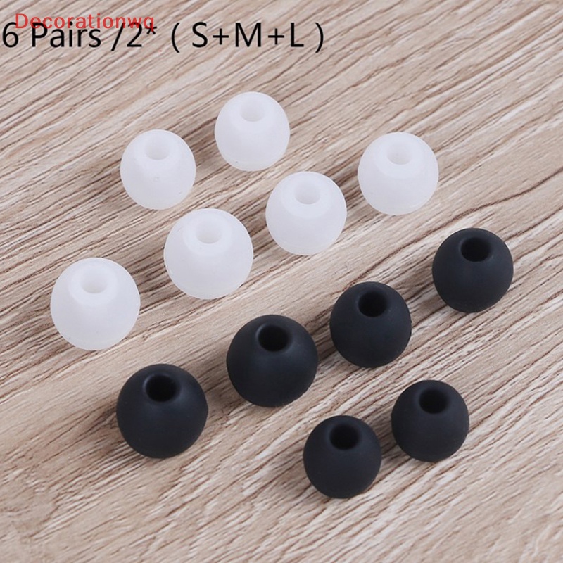 Set 6 Cặp Đệm Tai Nghe Nhét Tai Bằng Cao Su silicone / 2 *  Mới