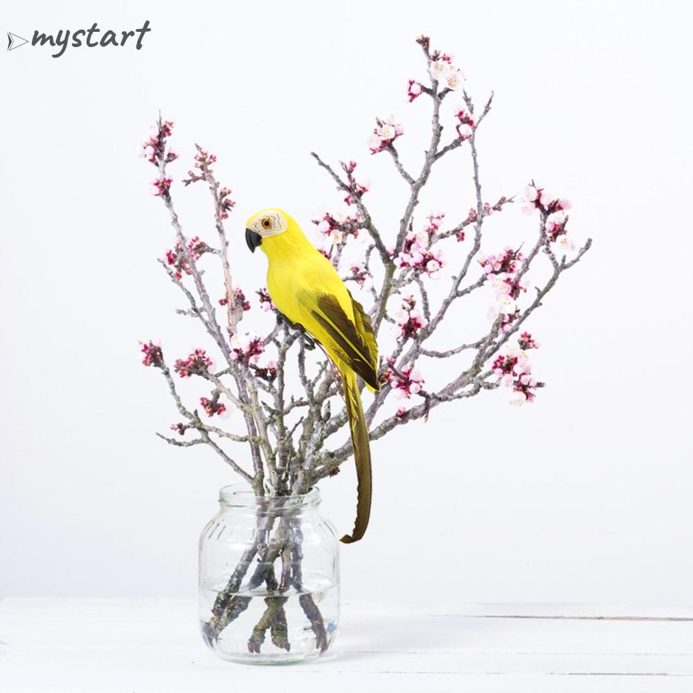 Đồ trang trí Chim Vẹt Giả Bằng Xốp Sáng Tạo Trang Trí Nhà Cửa