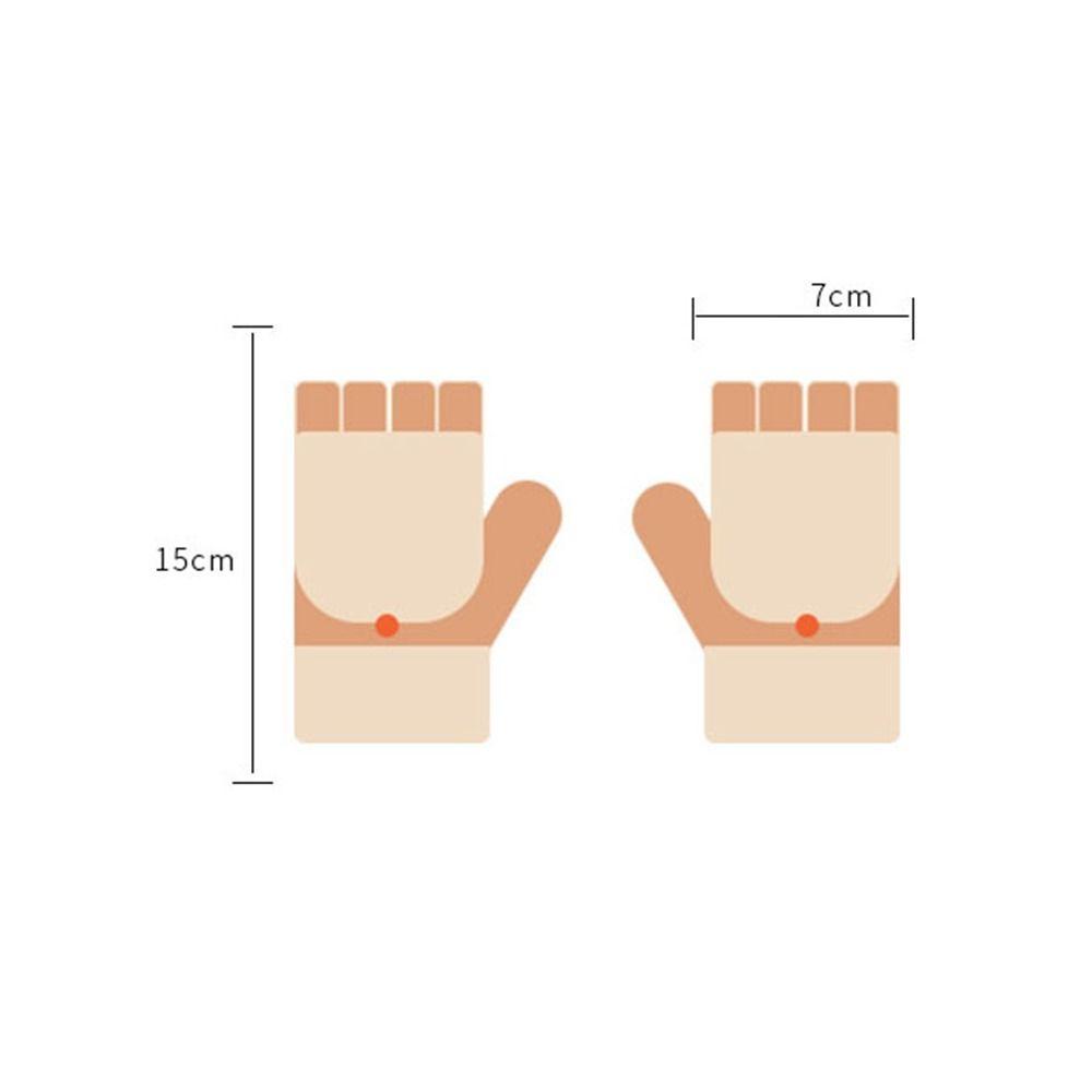 Pockty Găng Tay Hở Ngón Mùa Đông Ấm Áp Họa Tiết Hoạt Hình