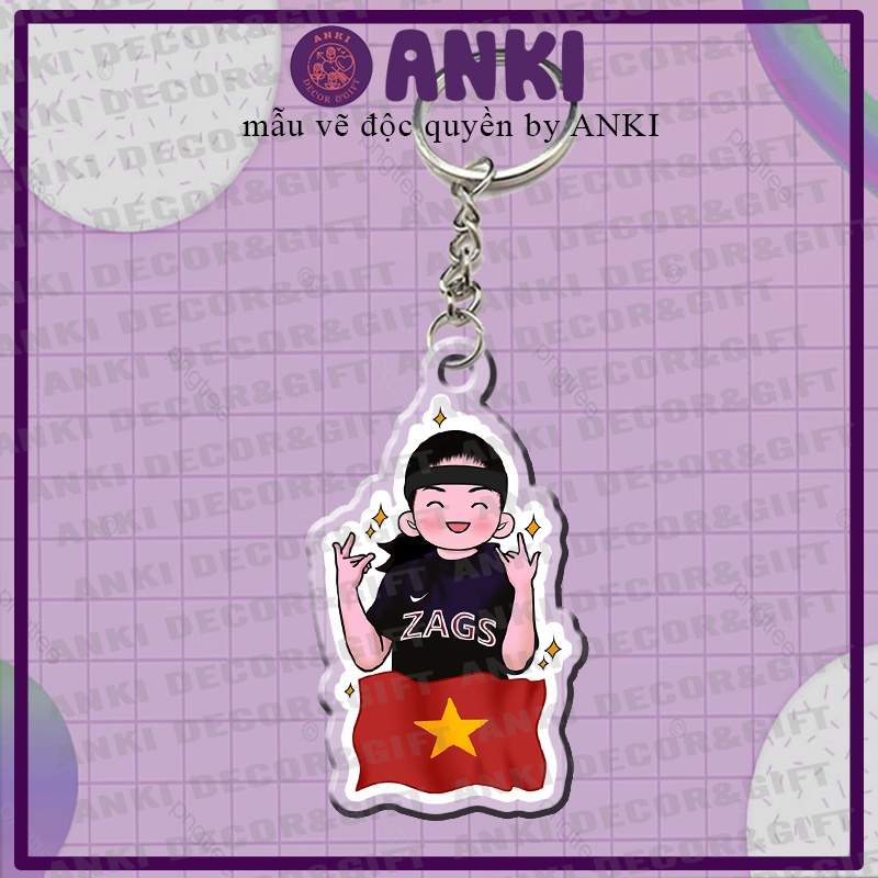 Móc khóa TRƯƠNG TWINS, cặp đôi bóng rổ chibi dễ thương, móc khóa in hình viền mica trong suốt, quà tặng lưu niệm