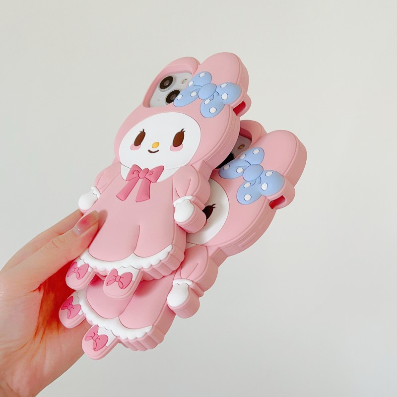SANRIO Ôp Điện Thoại Silicon Dẻo Họa Tiết Hoạt Hình melody Dễ Thương Cho iphone 15 14 13 12 pro max 11 13pro 14pro 15pro Ốp