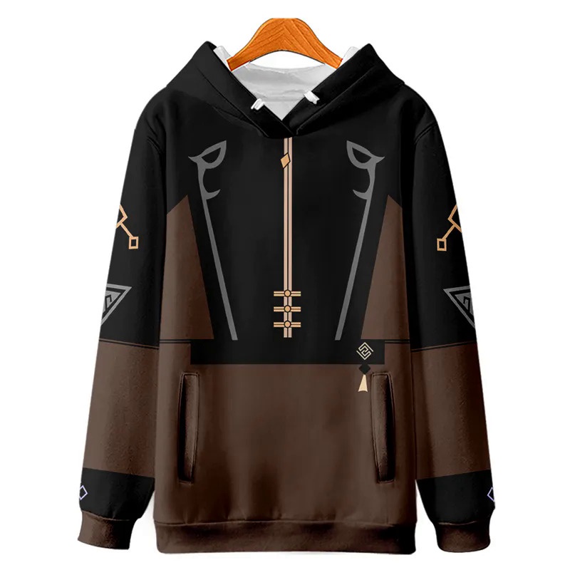 Hot game genshin Impreza zhongli zhong li Áo hoodie In Họa Tiết 3d Cỡ Lớn Cho Nam / Nữ