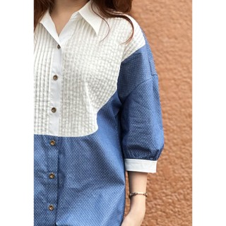 Đầm xinh dáng nhẹ phù hợp đi làm,đi chơi cho mẹ và bé Denim Lingcloset