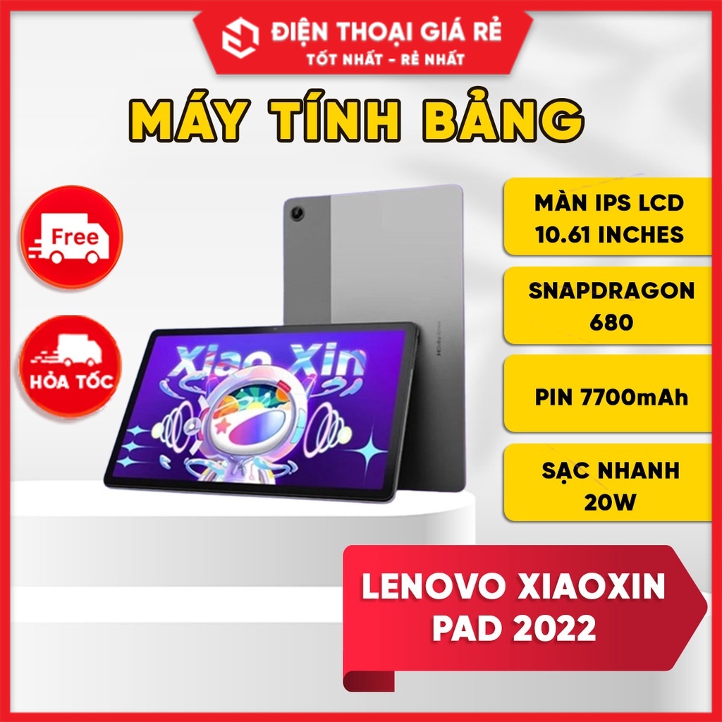 Máy tính bảng Lenovo Xiaoxin Pad 2022 (BH Lỗi 1 Đổi 1) - Snapdragon 680, Pin 7700 mAh