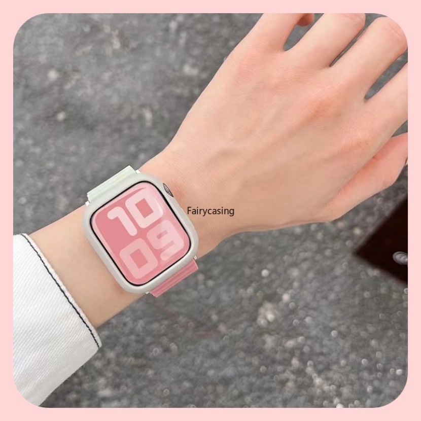 Dây Đeo Đồng Hồ Bằng Silicon Cho apple watch ultra 2 49mm series 9 8 7 6 5 4 3 2 1 49mm 45mm 44m 42mm 41mm 40mm 38mm