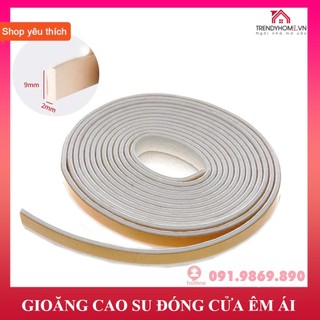 6 Mét Roong, Gioăng cao su chữ I chống ồn, ngăn Bụi cửa Sổ (roncua.com.vn)
