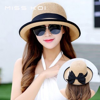 Nón Cối Rộng Vành Phối Nơ Thời Trang Mùa Hè Cho Nữ