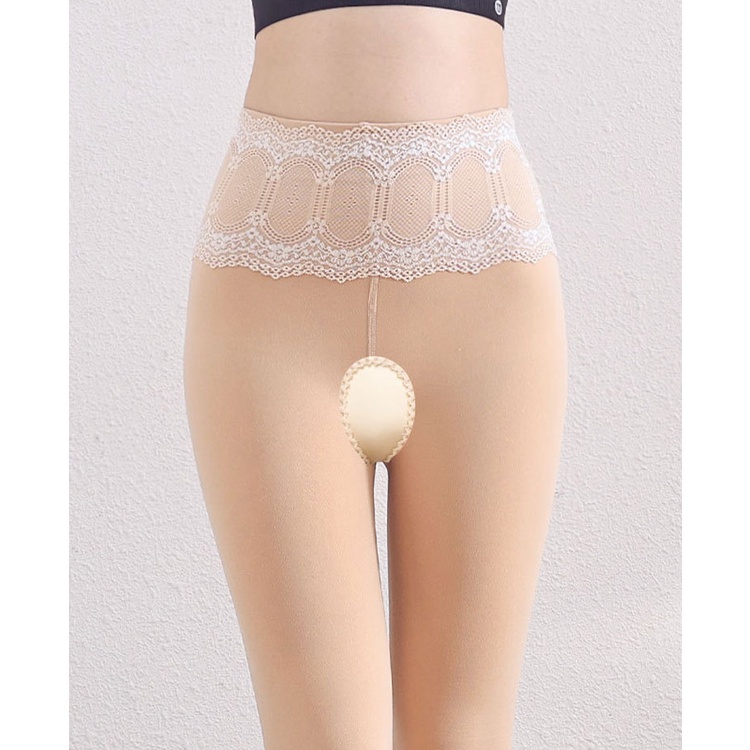 Quần Legging Nhung Mỏng Lưng Cao Hở Đáy Quyến Rũ Thời Trang Thu Đông Cho Nữ