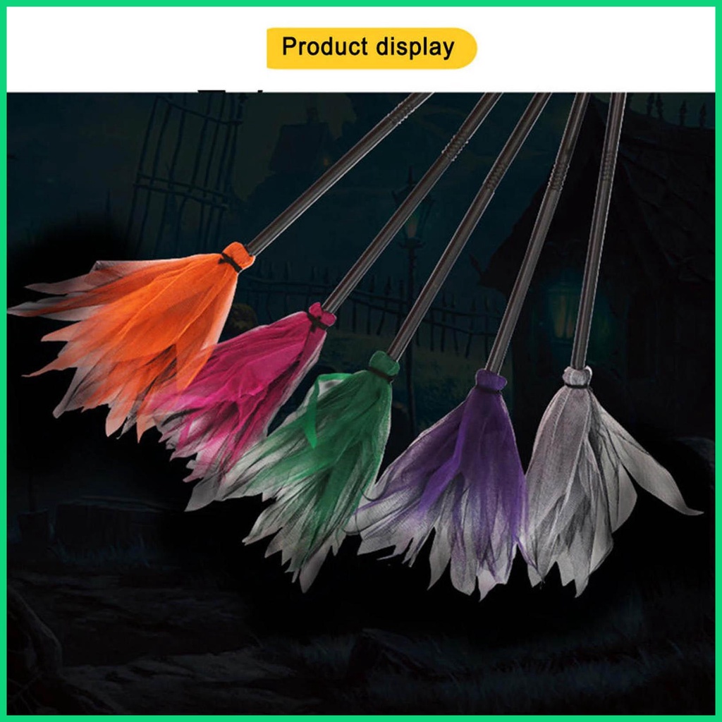 Đạo cụ chổi Halloween cho trẻ em，Chổi Phù Thủy Bay Hóa Trang Halloween