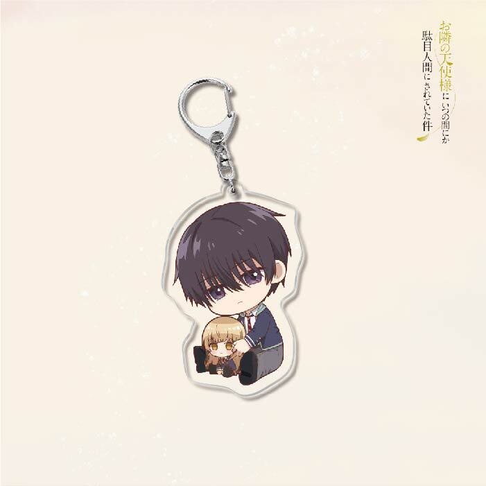 Móc khoá Anime The Angel Next Door Spoils Me Rotten Acrylic Key Ring Shiina Mahiru FujiMiya Amane Phụ kiện trang trí
